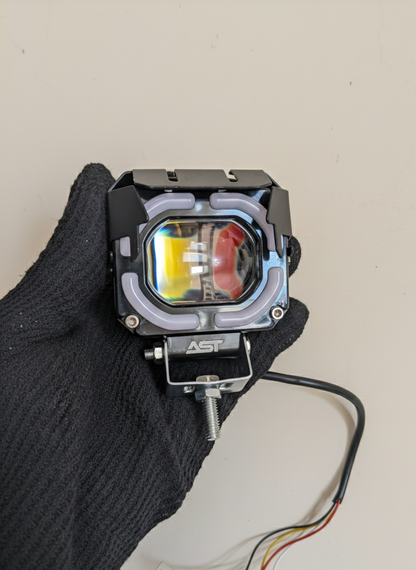 Metal Projector Light With Red DRL |Universal for CAR&BIKE|