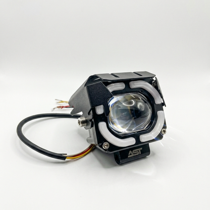 Metal Projector Light With Red DRL |Universal for CAR&BIKE|