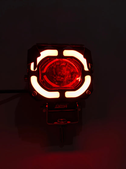 Metal Projector Light With Red DRL |Universal for CAR&BIKE|
