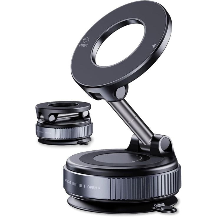 Car magnetic vaccum phone holder